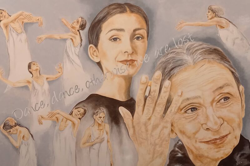 Die Pina-Bausch-Gesamtschule freut sich über die Schenkung der Künstlerin Angelika Lorenz Bild "Hommage an Pina" der Künstlerin Angelika Lorenz